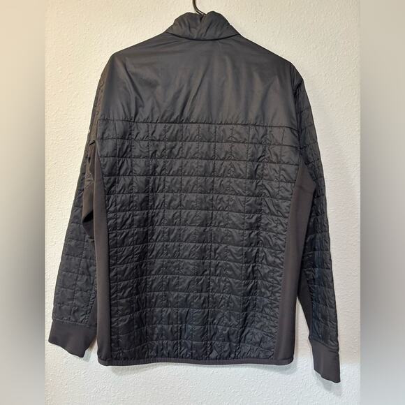 Icebreaker Merino Wool Helix Long Sleeve Quilted Puffer Jacket Navy & Red L - Picture 2 of 5